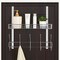 Over The Door Shelf Organizer Storage Basket Rack with 5 Hooks for Coats, Towels, and Accessories